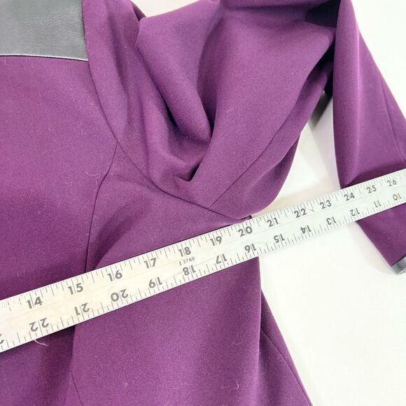 Calvin Klein Jacket Womens Size 14 Purple Front Zip Stretch Lined Blazer - Picture 4 of 12